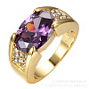 Brass with Cubic Zirconia Finger Rings FS-WG2B993-08-1