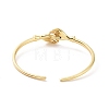 Brass Double Hand Hug Cuff Bangle for Women BJEW-G661-01G-2