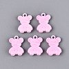 Spray Painted Alloy Pendants PALLOY-Q466-03A-1