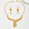 Alloy Hollow Statement Necklace & Earring Sets for Middle Eastern Bride KF3516-5