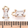 Brass Cubic Zirconia Charms X1-KK-S350-367N-3