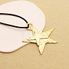 Bohemian Style Zinc Alloy Pendant Black Waxed Cord Necklaces for Women FS-WG15105-04-1