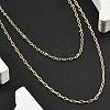 Brass Double Layer Necklaces NJEW-D302-51G-1