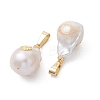 Natural Baroque Keshi Pearl Pendants PALLOY-JF05463-3
