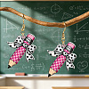 Teachers' Day Acrylic Dangle Earrings EJEW-I325-01G-06-1
