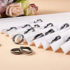 15Pcs 15 Styles Synthetic Hematite Plain Band Finger Rings RJEW-BY0001-01-24