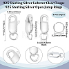 3Pcs 925 Sterling Silver Lobster Claw Clasps STER-SC0001-72-2