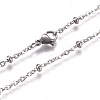 Non-Tarnish 304 Stainless Steel Cable Chains/Satellite Chains Necklaces NJEW-L159-07D-P-1