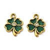 304 Stainless Steel Rhinestone Pendants STAS-D369-10G-1