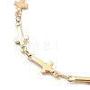 304 Stainless Steel Cross Link Bracelets BJEW-JB06062-2