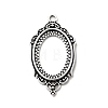 Vintage Tibetan Style Alloy Pendant Cabochon Bezel Open Back Settings TIBEP-O006-35AS-1