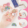 16Pcs 8 Styles Rainbow Acrylic Charm Dangle Earring Making Kits DIY-SC0021-37-3