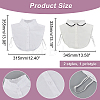 2Pcs 2 Style Detachable Nylon Shirt Collars AJEW-GA0006-18-2