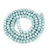 Anti-Tarnish Dyed Rondelle Glass Beads Strands LS-EGLA-T021-3mm-17-06-2