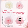 4pcs 2 colors Detachable Artificial Rose Organza Shoe Decoration AJEW-CP0001-82-2