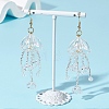 Jellyfish Acrylic & Glass Seed Bead Dangle Earrings EJEW-MZ00665-02-1