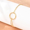 304 Stainless Steel Ball Chain & Box Chain Bracelets BJEW-D460-02G-3