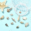 14Pcs 14 Colors Electroplated Natural Mixed Shell Pendants BSHE-YW0001-21-4
