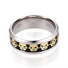 201 Stainless Steel Wide Band Finger Rings RJEW-T005-10-21C-2