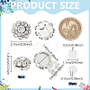 6Pcs Brass Rhinestone Cufflinks FIND-NB0007-40P-2