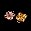 Glass Seed Beaded Pendants PALLOY-MZ01426-2