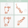 24Pcs Brass Screw On Clip-on Earring Findings KK-SP0001-20RG-6