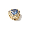 Brass Micro Pave Cubic Zirconia Beads KK-I276-46G-06-2