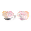 Transparent Spray Painted Glass Beads GLAA-N035-033-G03-3