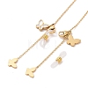 Imitation Shell Butterfly Charm Neck Starp for Eyeglasses with Cable Chains AJEW-H134-01G-3