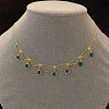 Brass with Cubic Zirconia Pendant Necklaces FS-WGB563A-01-2