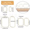 36Pcs 3 Styles Alloy Open Back Bezel Pendants FIND-CA0006-07-2