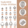 96Pcs 16 Style Tibetan Style Alloy Chandelier Component Links FIND-TA0002-58-4