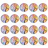Half Round/Dome Tree Pattern Glass Flatback Cabochons for DIY Projects GGLA-YW0001-14J-1
