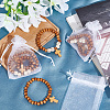 30Pcs 2 Style Natural Wood Round Beaded Stretch Bracelets with Cross Charms for Men Women BJEW-AR0001-08-4