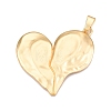 Heart Rack Plating Alloy Big Pendants FIND-N005-53G-1