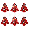 6Pcs Handmade Bumpy Glass Beads Strands LAMP-FS0001-16C-1