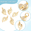 10Pcs Brass Micro Pave Cubic Zirconia Pendants ZIRC-BBC0003-79G-6