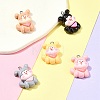 5Pcs 5 Colors Opaque Resin Pendants RESI-FS0001-67A-6