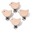 Beech Wood Baby Pacifier Holder Clips WOOD-T015-06-01-1