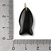 Natural Obsidian Pendants X-G-A297-01G-09-3