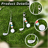 2Pcs 2 Styles Golf Plastic & Alloy Pendant Decorations HJEW-BM0001-40-5