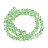 Electroplate Transparent Glass Beads Strands EGLA-K015-18N-2