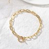 Brass Paperclip Chains Bracelets for Women BJEW-JB14063-1