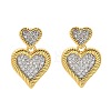 Brass Micro Pave Clear Cubic Zirconia Stud Earrings EJEW-F359-03G-03-2