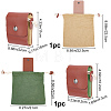 Gorgecraft 2Pcs 2 Colors Canvas & PU Leather Fold Storage Tool Bags ABAG-GF0001-13B-2