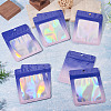 40Pcs Rectangle Glitter Holographic Plastic Resealable Packaging Bags ABAG-TA0001-97B-01-4