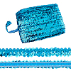 Polyester with Paillette Lace Trim Ribbon OCOR-WH0101-90C-1