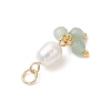Natural Gemstone & Cultured Freshwater Pearl Pendants PALLOY-JF05142-01-5