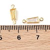 SHEGRACE Brass Pave Cubic Zirconia Trapezoid Connector Charms XGRQ2O349-444G-3