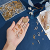 60Bags 13 Styles Tibetan Style Hook and Eye Clasps FIND-SP0006-16-3